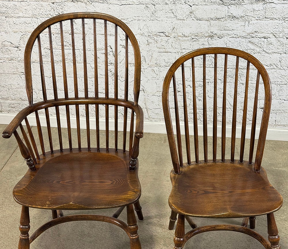 Set of Six Vintage Windsor Chairs