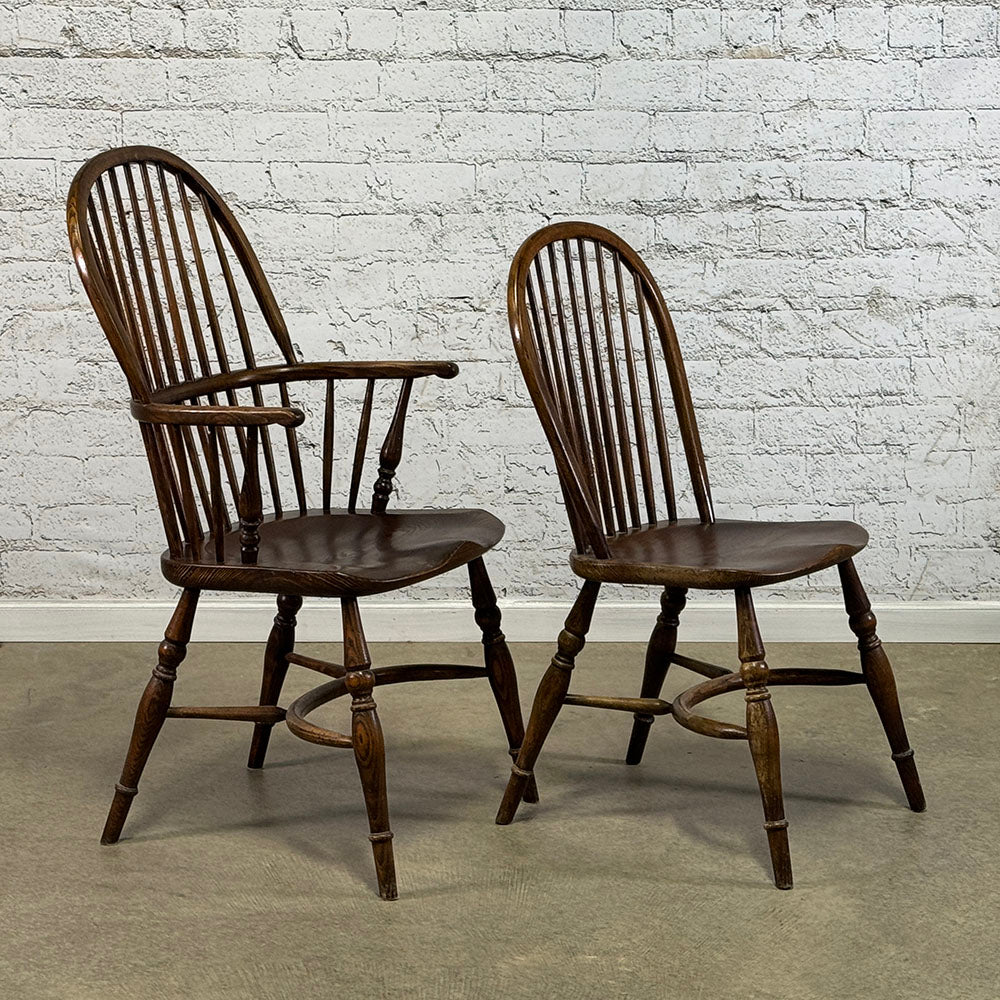 Set of Six Vintage Windsor Chairs