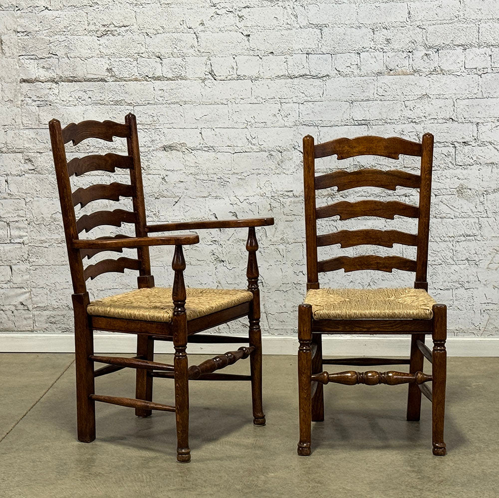 Set of Eight Vintage Wavyline Chairs