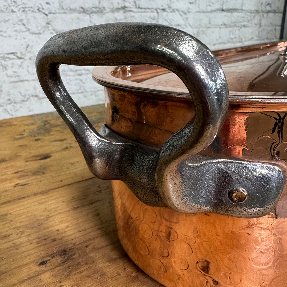 French Copper Fish Kettle with Lid