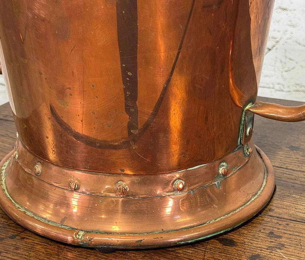 French Copper Two Handled Measure