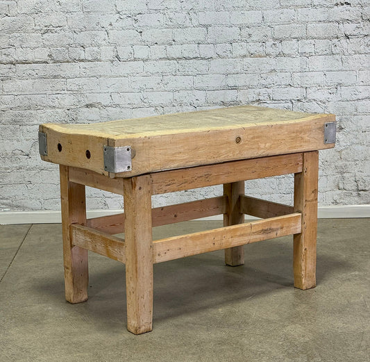 Antique Butcher Block Island c.1900