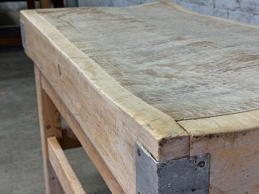 Antique Butcher Block Island c.1900