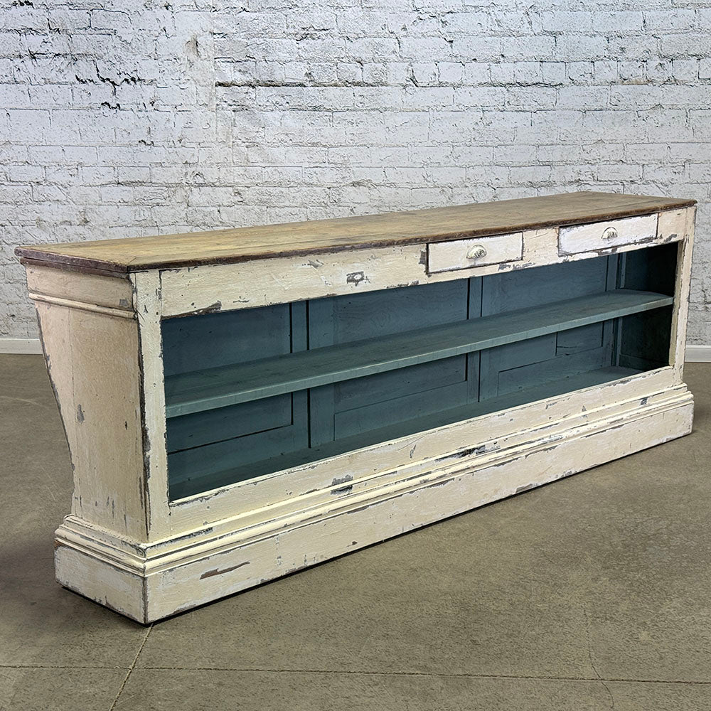 Antique French Oak Shop Counter