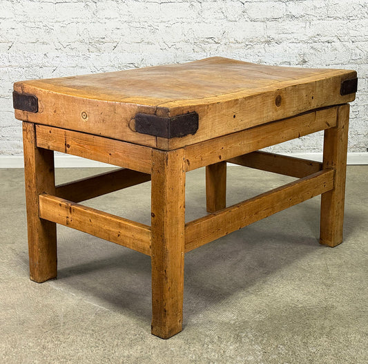 Antique French Butcher Block