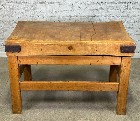 Antique French Butcher Block