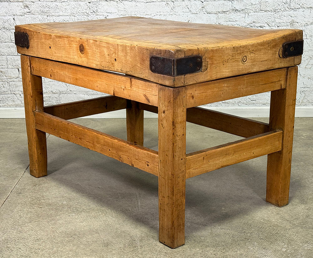 Antique French Butcher Block