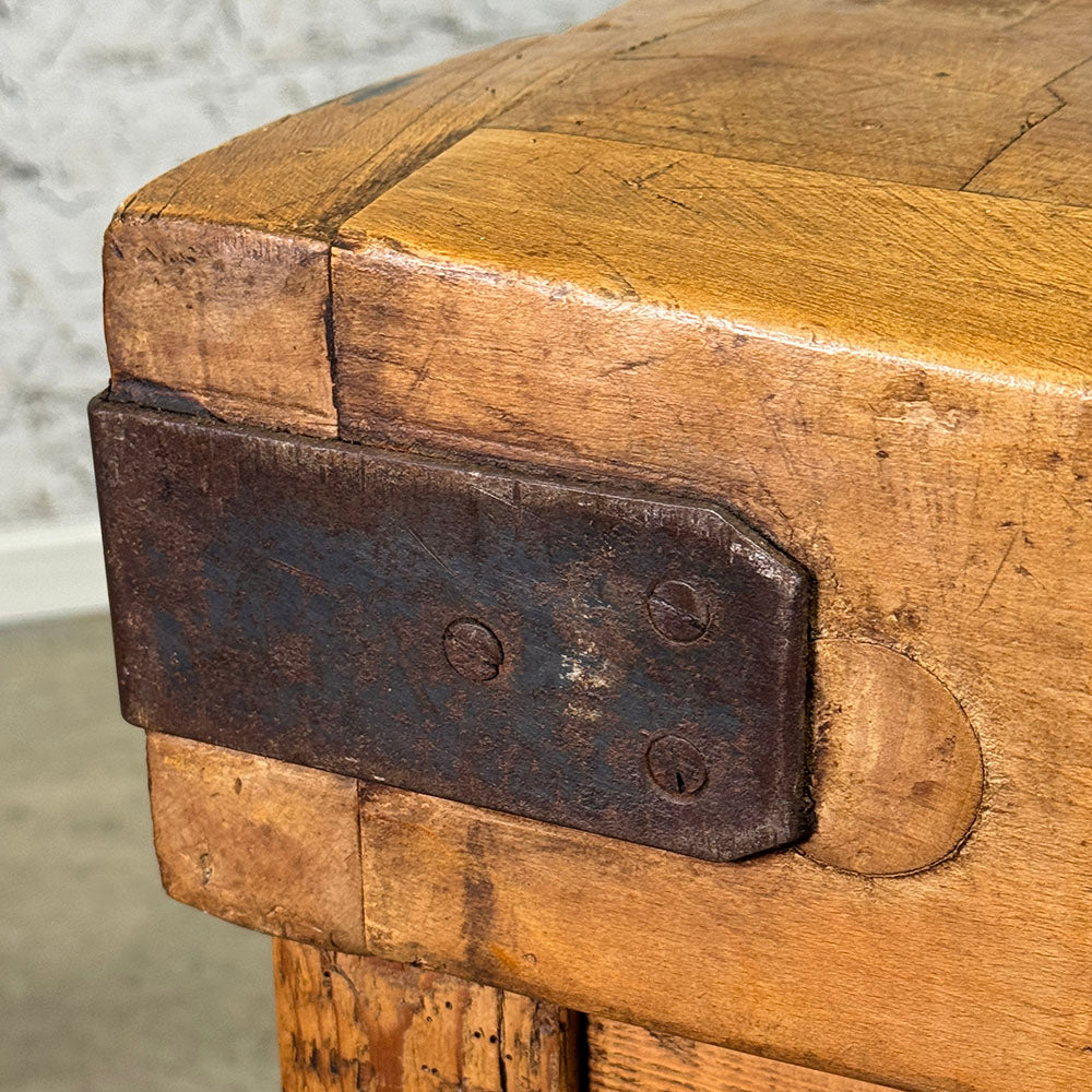 Antique French Butcher Block
