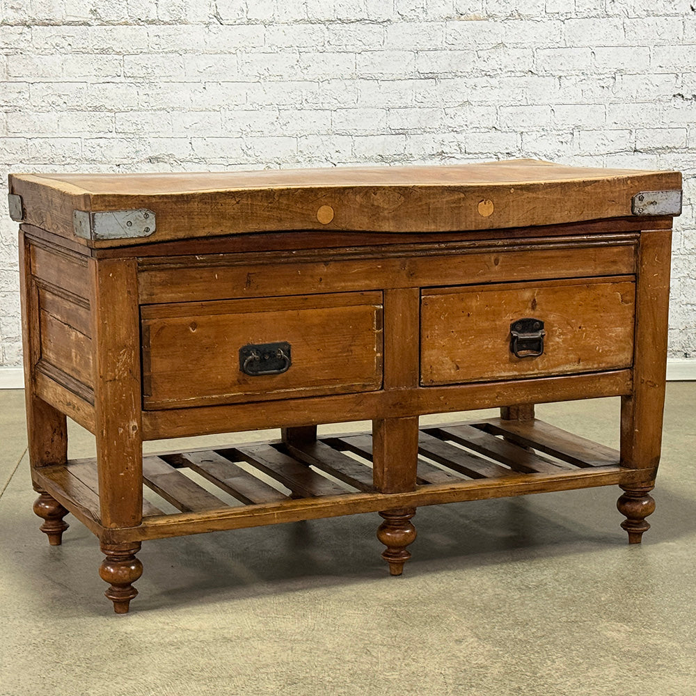Antique Butcher Block Island