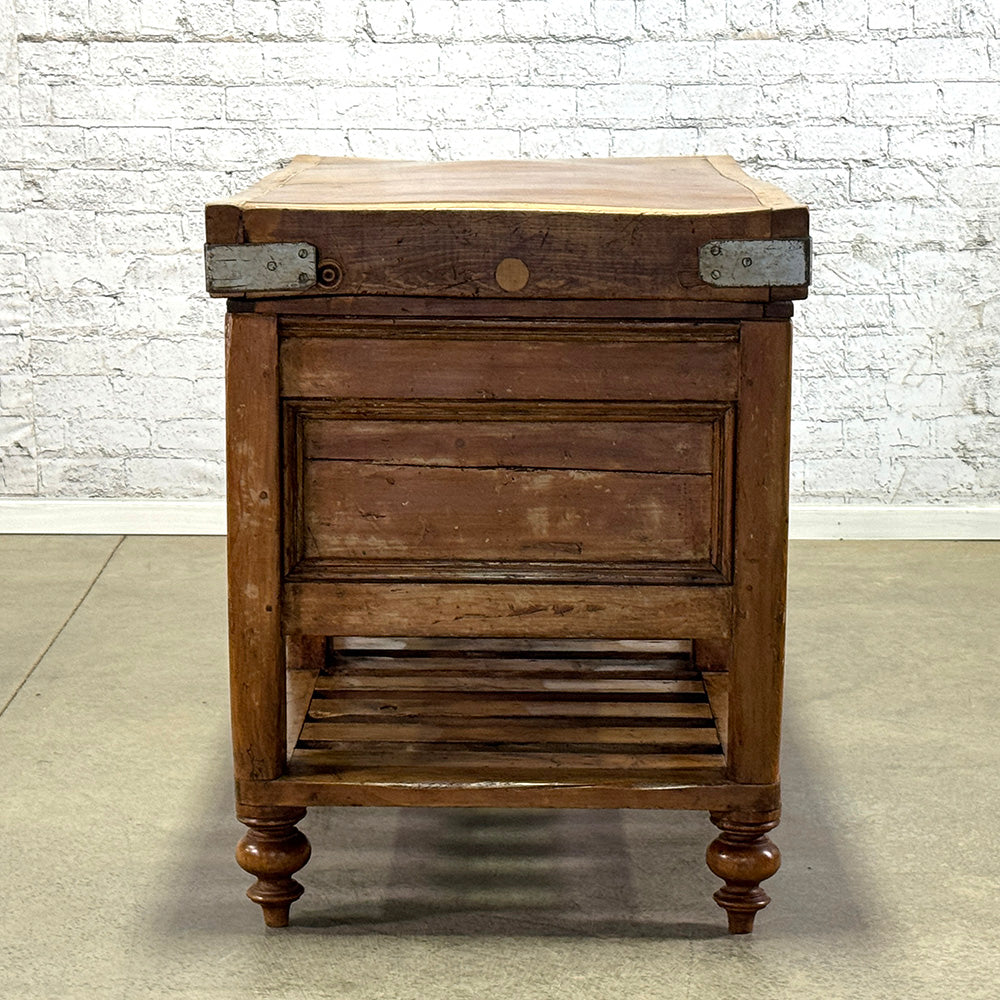 Antique Butcher Block Island