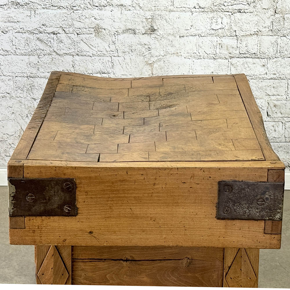 Antique Butcher Block with Drawer