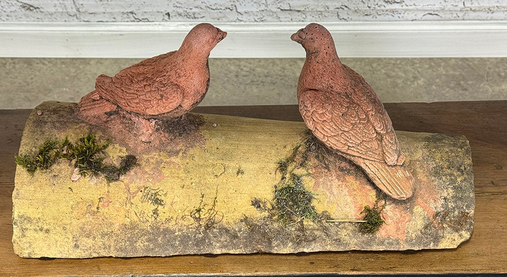 Antique Terracotta Pigeon Ridge Tile from Toulouse