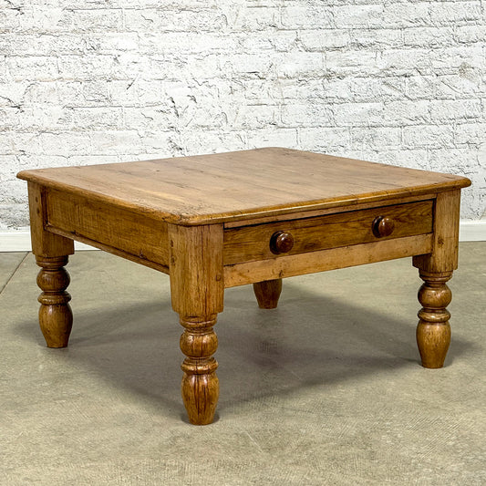 Antique Pine Coffee Table with Lovely Patina c.1880