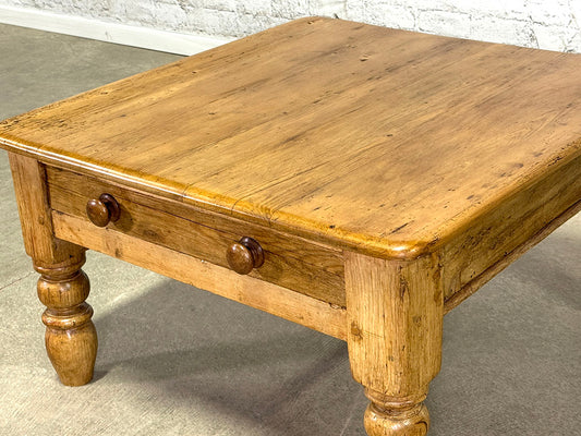 Antique Pine Coffee Table with Lovely Patina c.1880