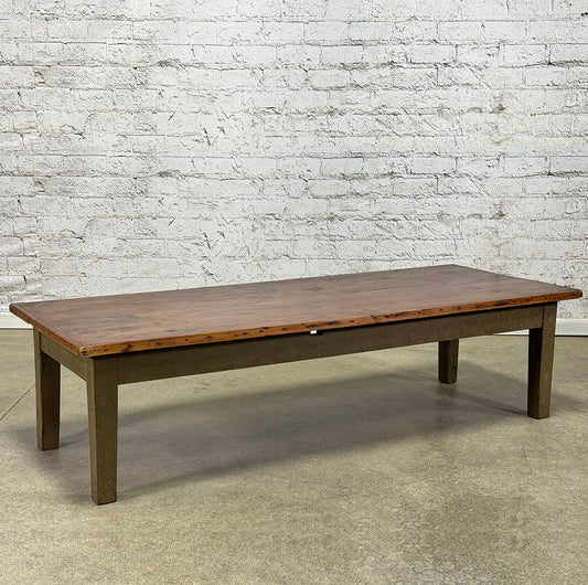 Lovely Antique French Painted Base Coffee Table c.1900