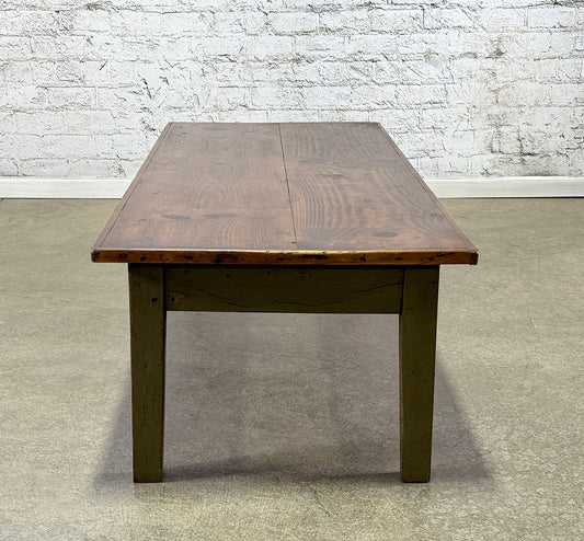 Lovely Antique French Painted Base Coffee Table c.1900