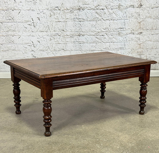 Antique French Oak Bistro Coffee Table c.1860