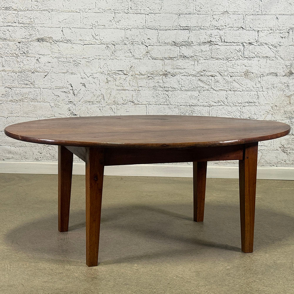 French Fruitwood Oval Coffee Table