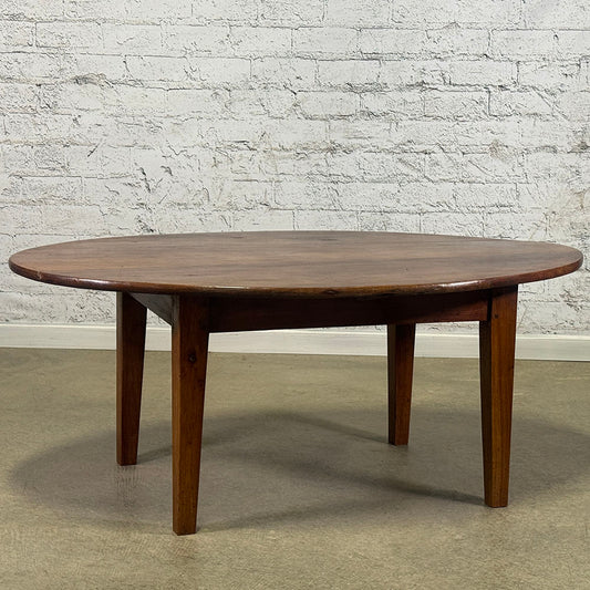 French Fruitwood Oval Coffee Table