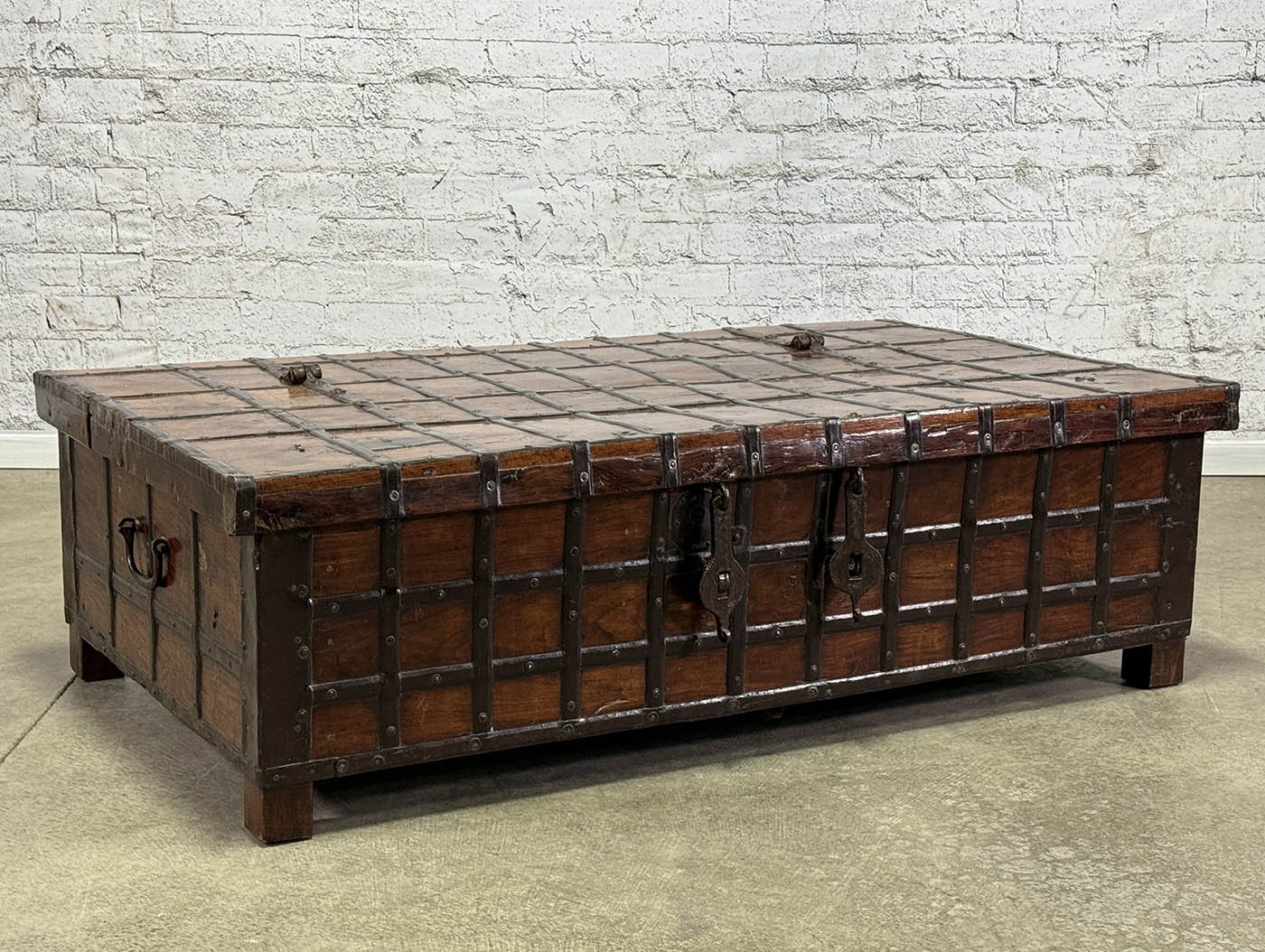 Large French Military Trunk Coffee Table