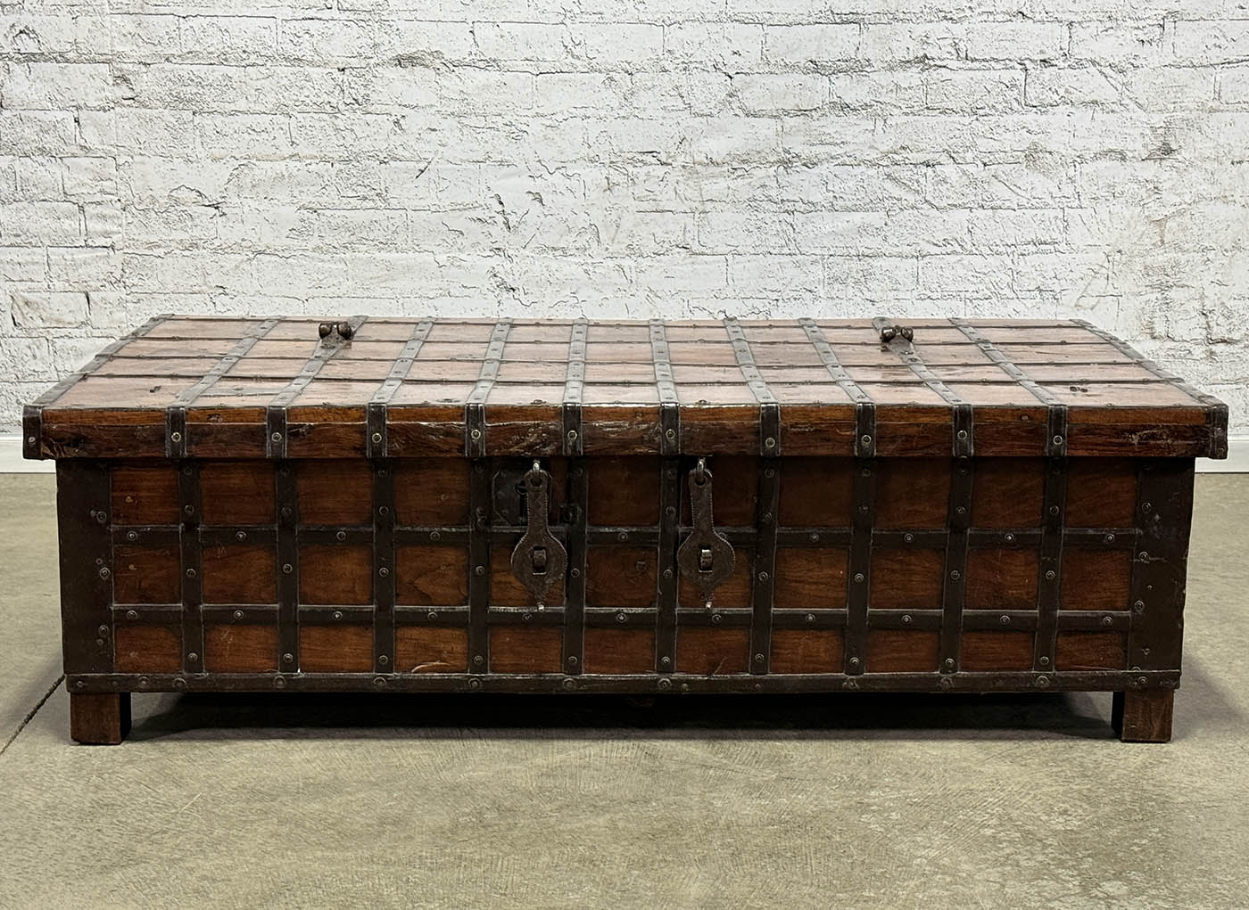 Large French Military Trunk Coffee Table