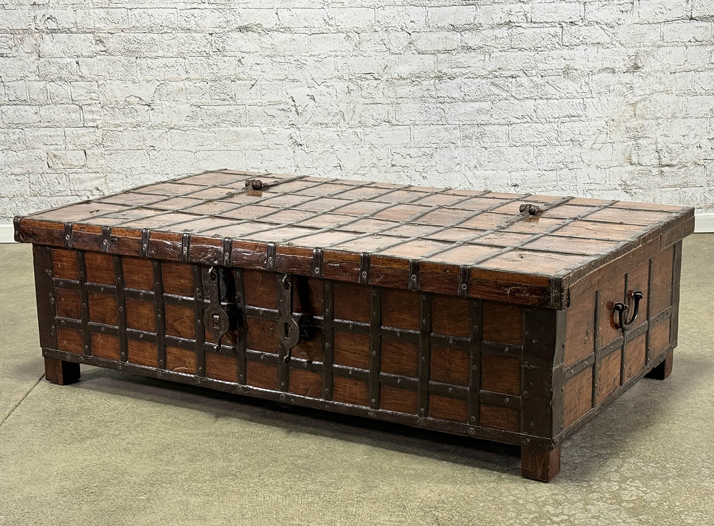 Large French Military Trunk Coffee Table