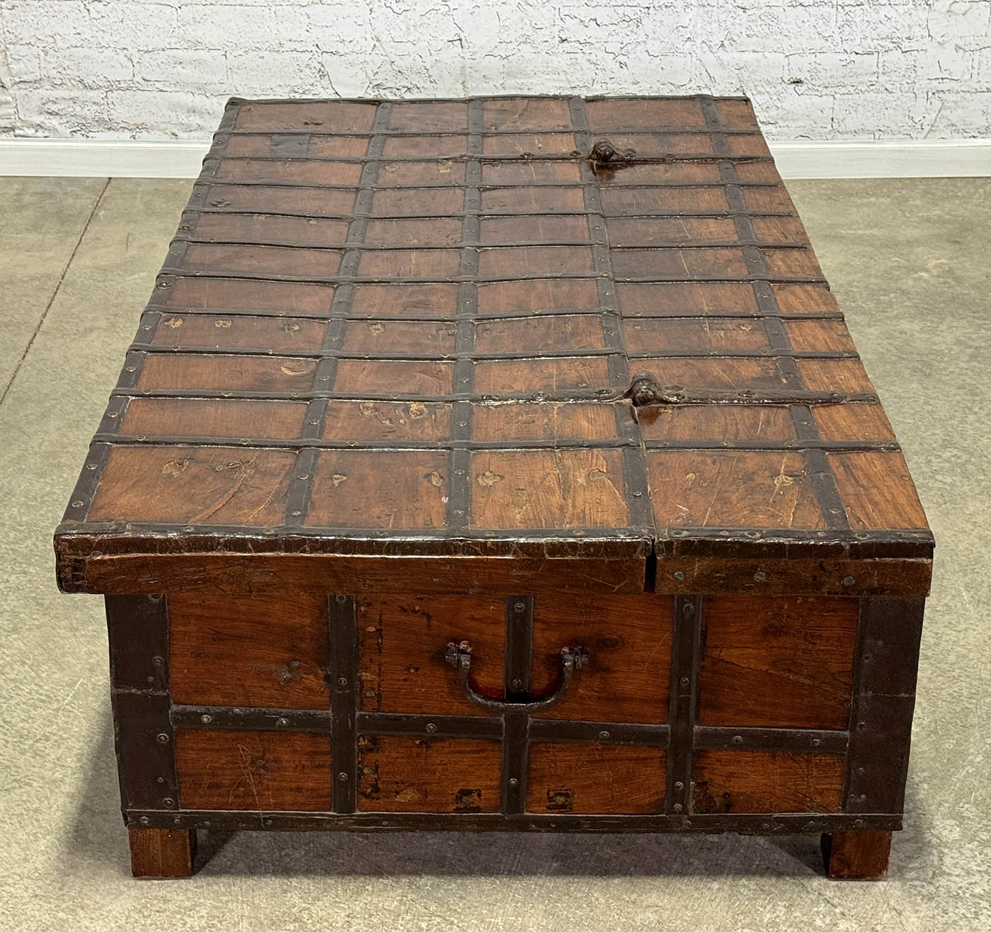Large French Military Trunk Coffee Table