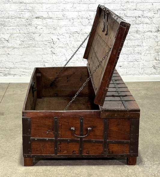 Large French Military Trunk Coffee Table