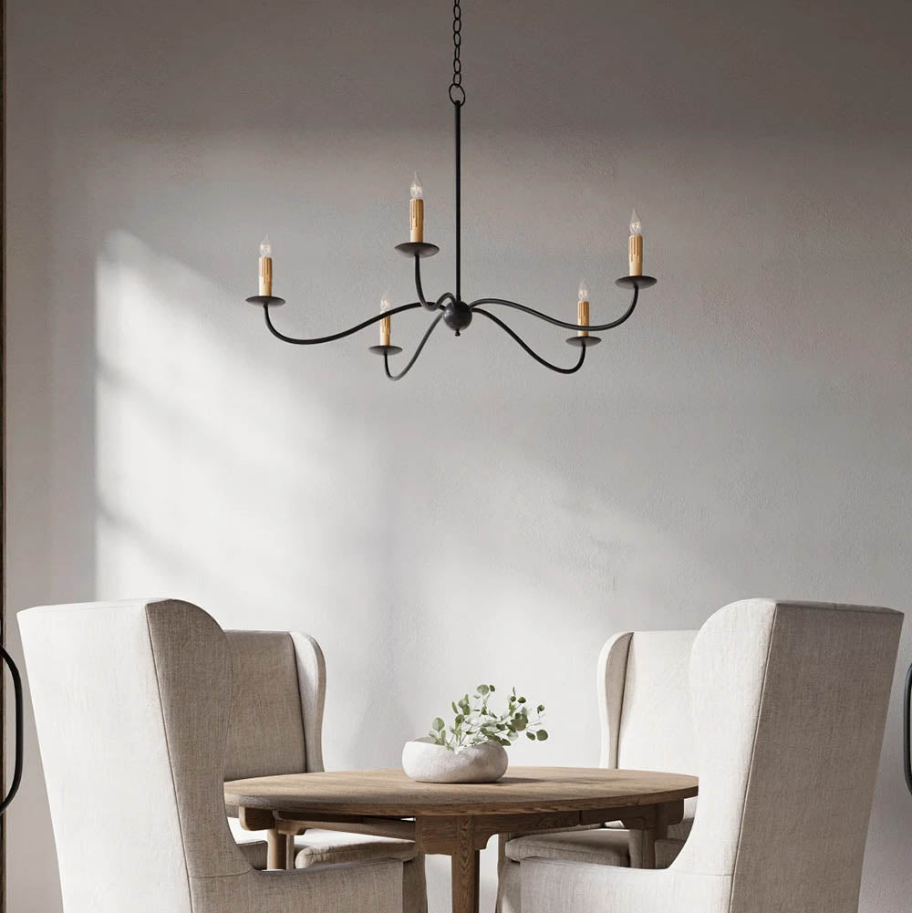 Saxon Small Chandelier Black