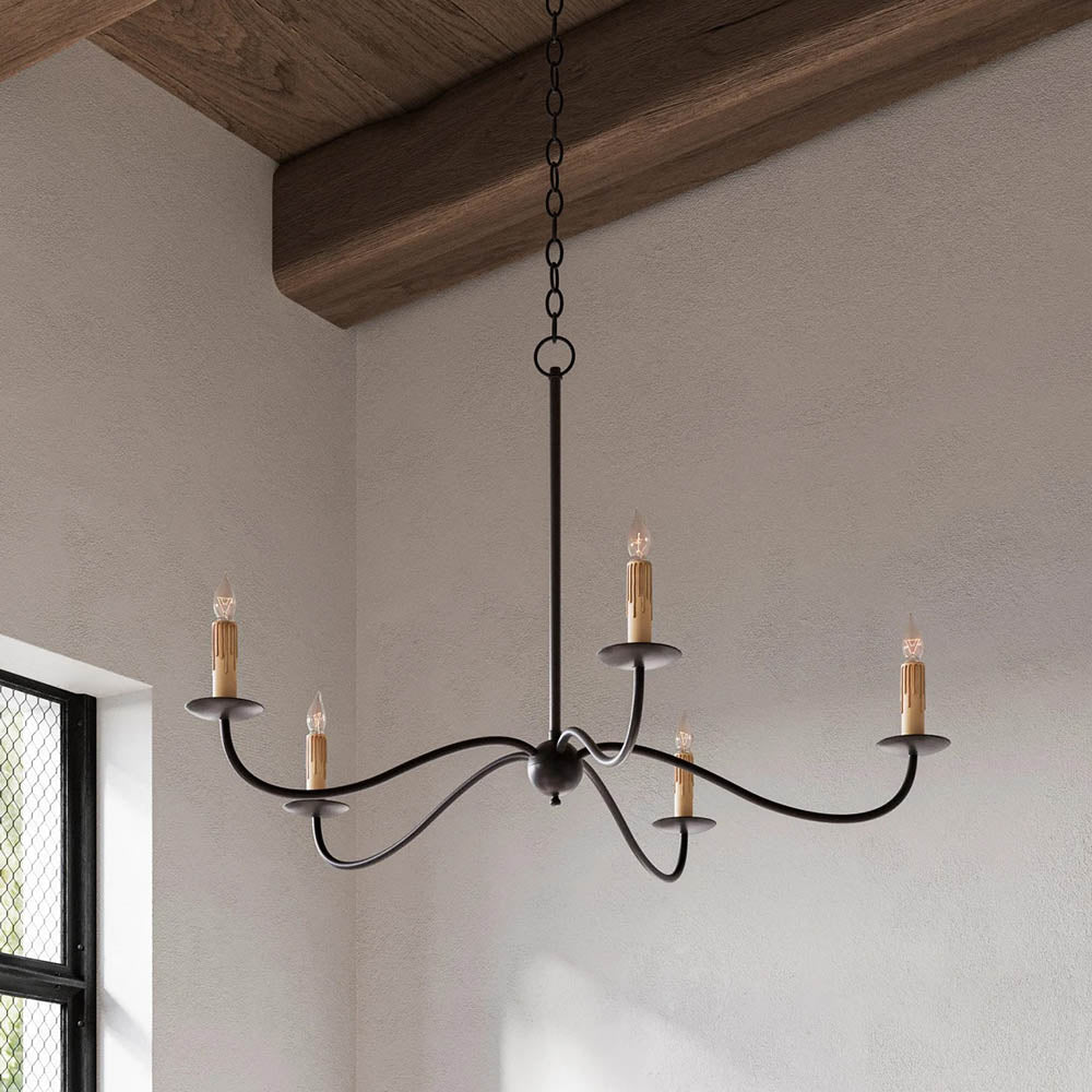 Saxon Small Chandelier Black