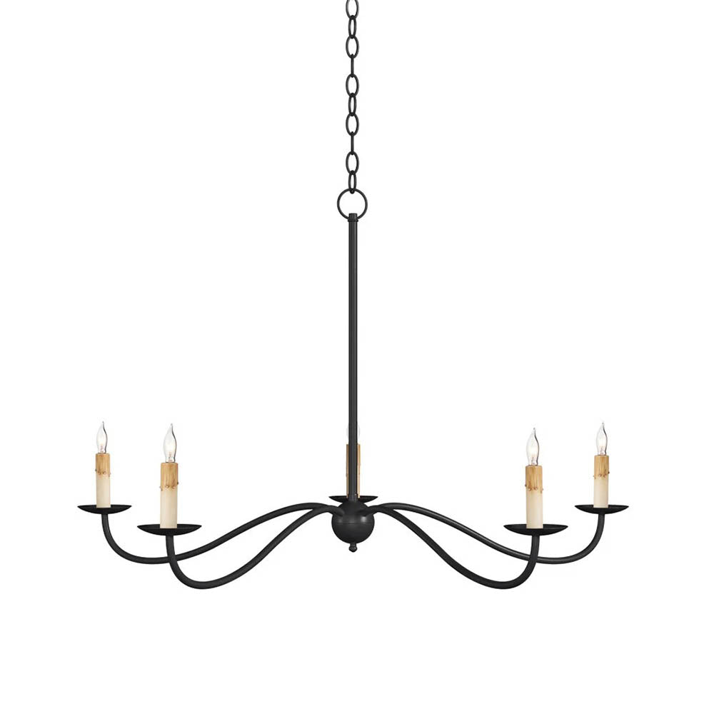 Saxon Small Chandelier Black