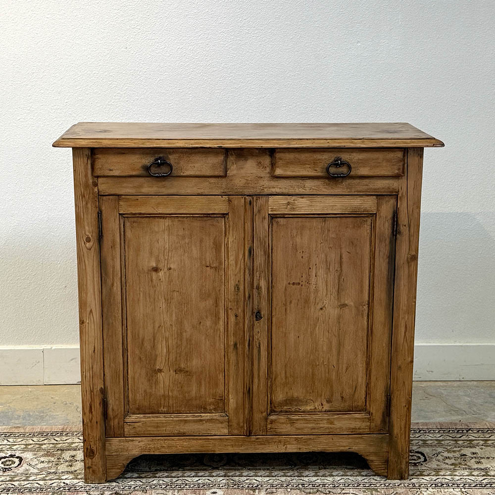 French 2 Door Pine Buffet W/ 2 Drawers