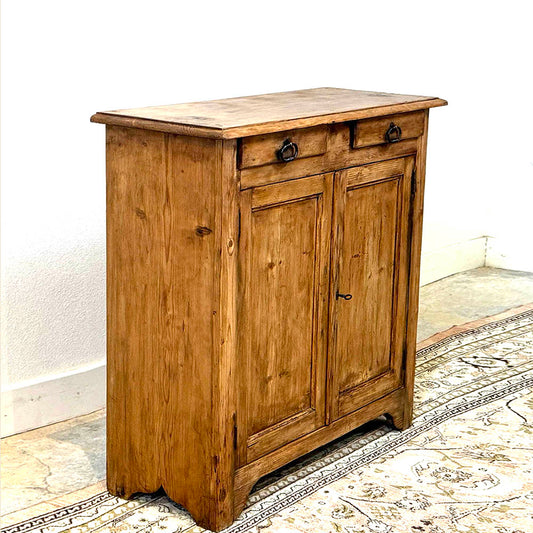 French 2 Door Pine Buffet W/ 2 Drawers