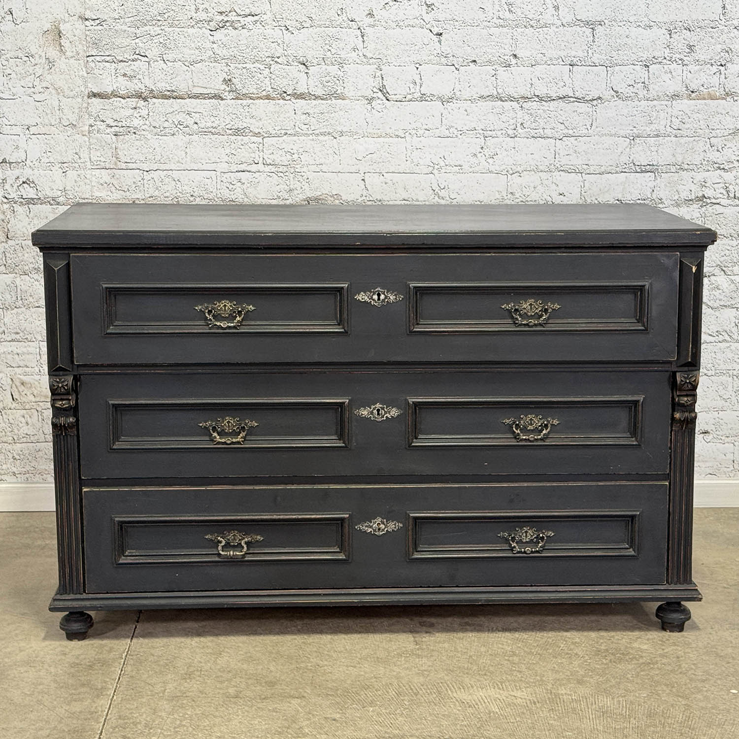 Antique Black Pine Three Drawer Dresser Base Sonoma Country Antiques Antique Black Pine Three Drawer Dresser Base Sonoma Country Antiques