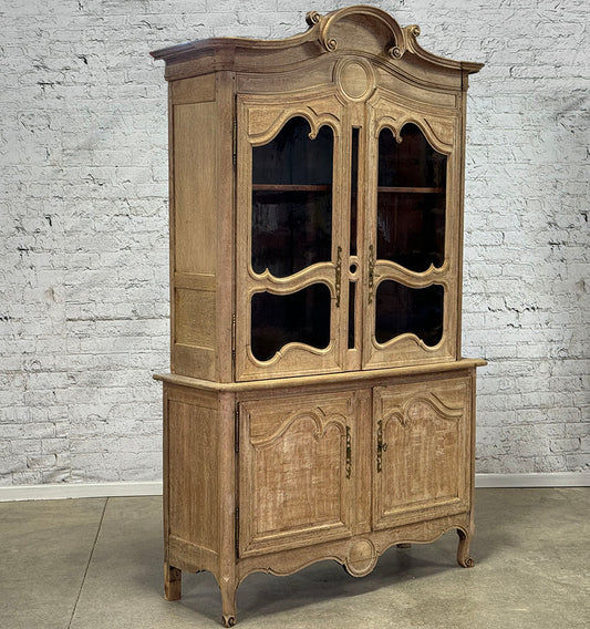 Antique French Bleached Oak Buffet Du Corps c.1850