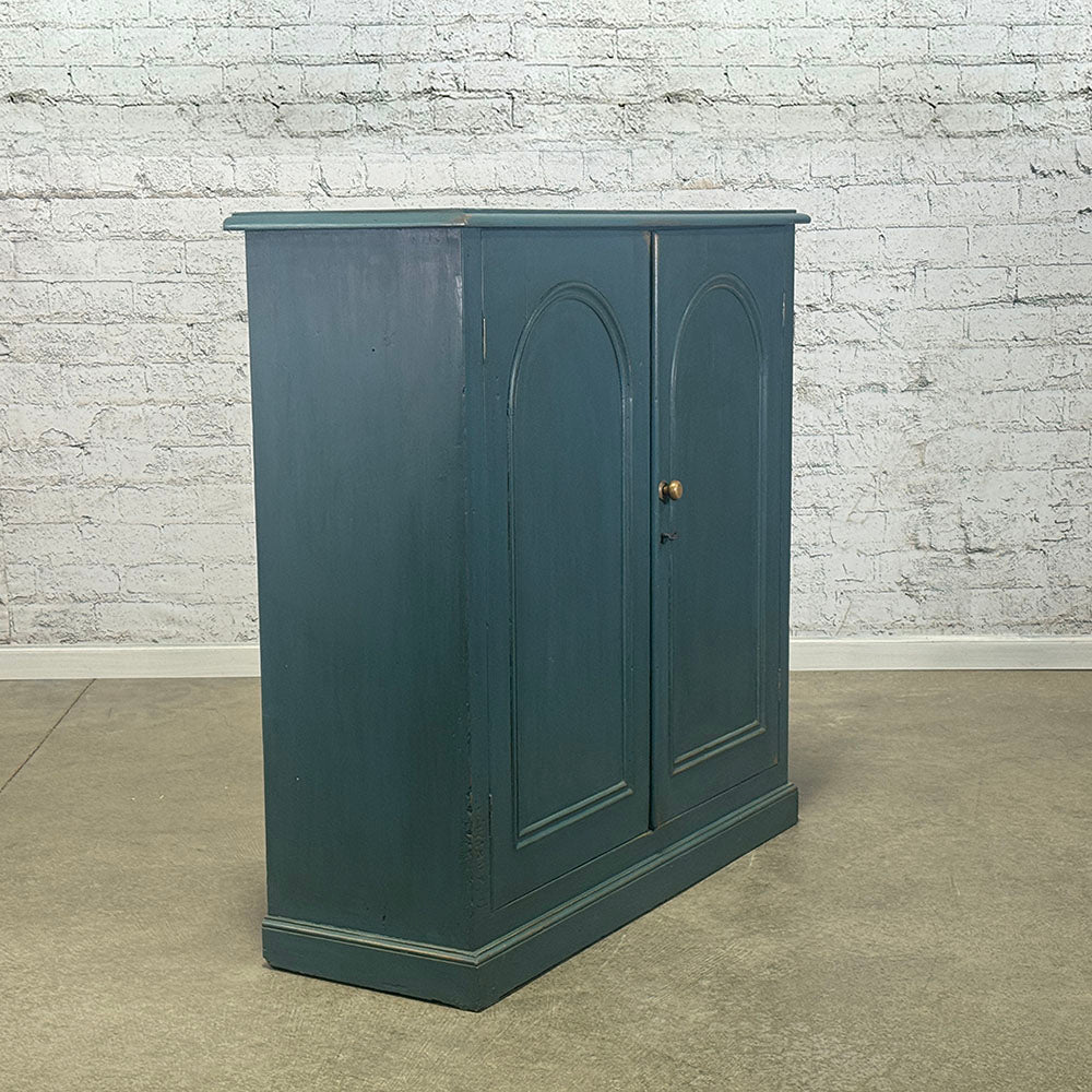 Antique Pine Arch Door Painted Cupboard c.1890