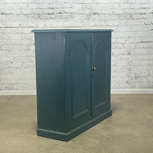 Antique Pine Arch Door Painted Cupboard c.1890