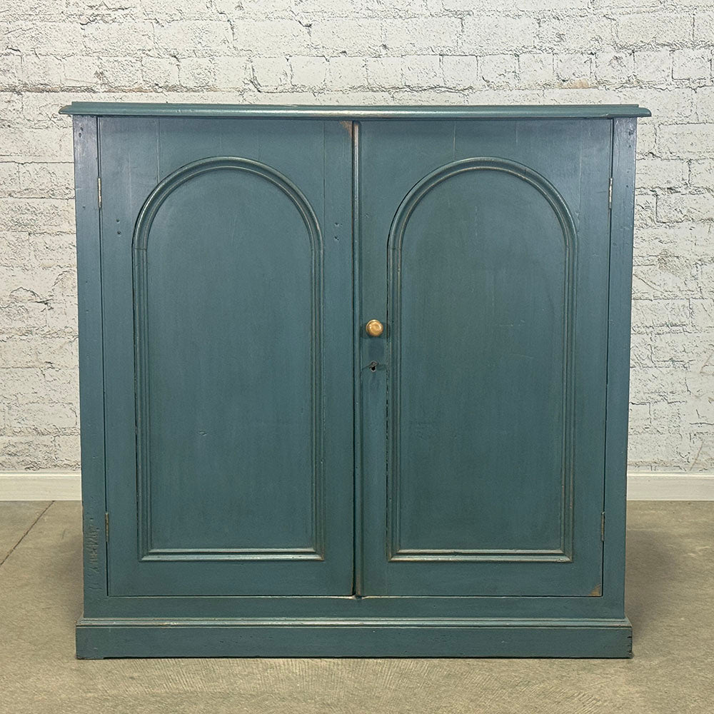 Antique Pine Arch Door Painted Cupboard c.1890