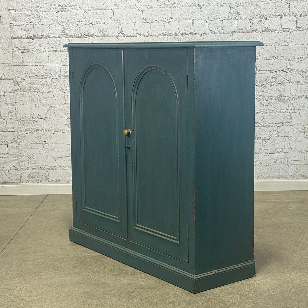 Antique Pine Arch Door Painted Cupboard c.1890