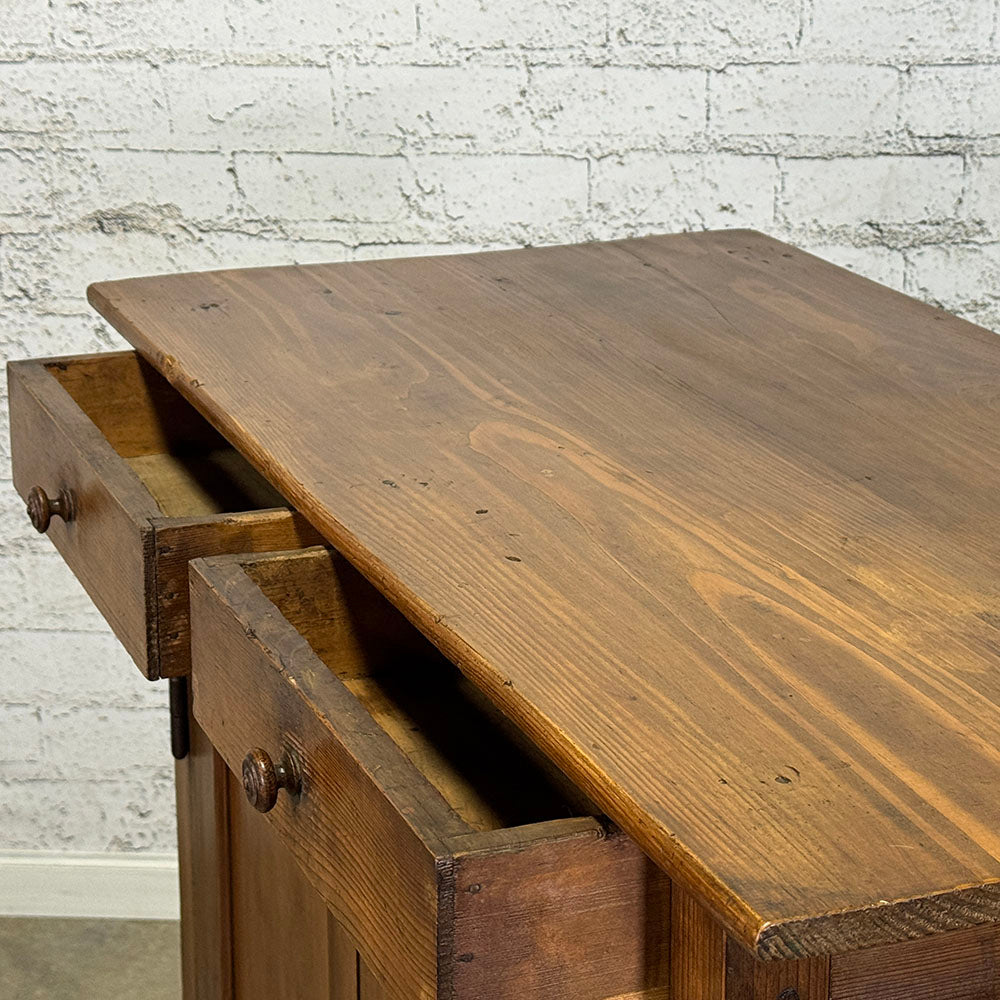 French Paneled Pine Buffet c.1850