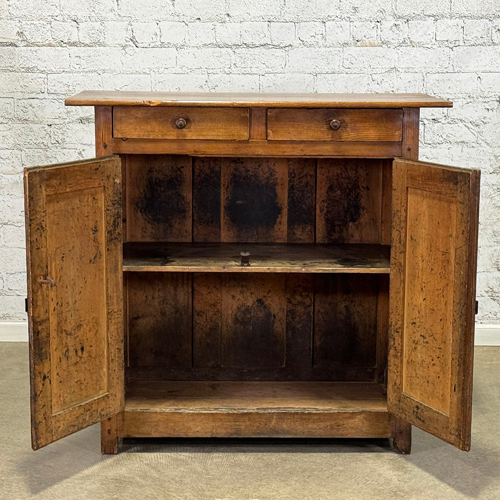 French Paneled Pine Buffet c.1850