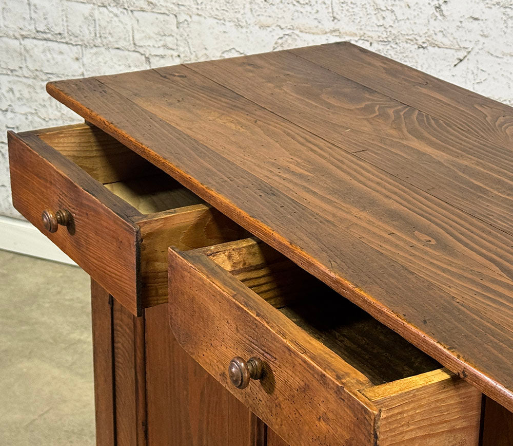 French Pine Cupboard, Original Color c.1880