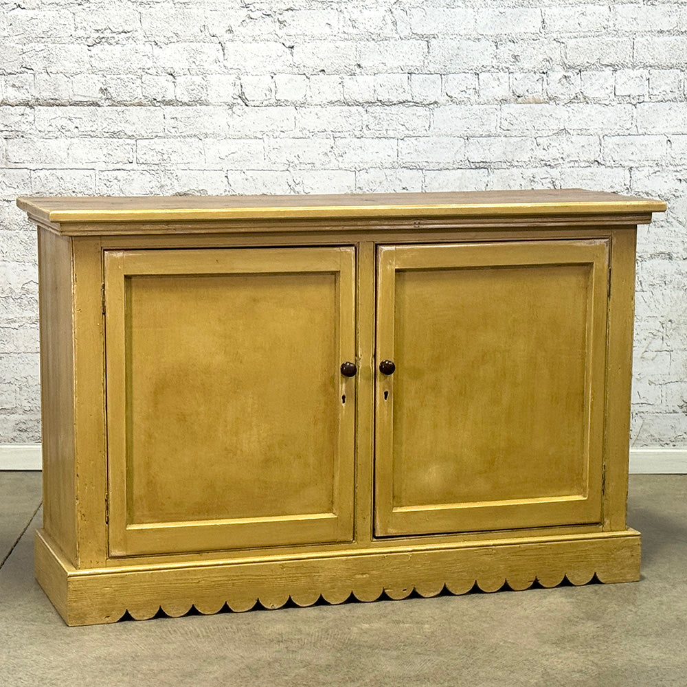 English Pine Victorian Painted Cupboard