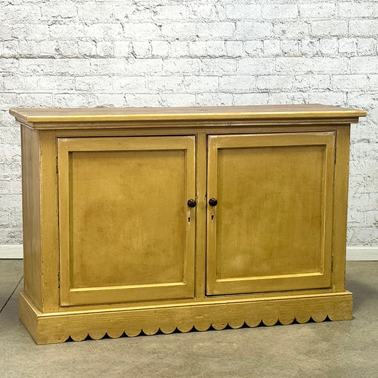 English Pine Victorian Painted Cupboard
