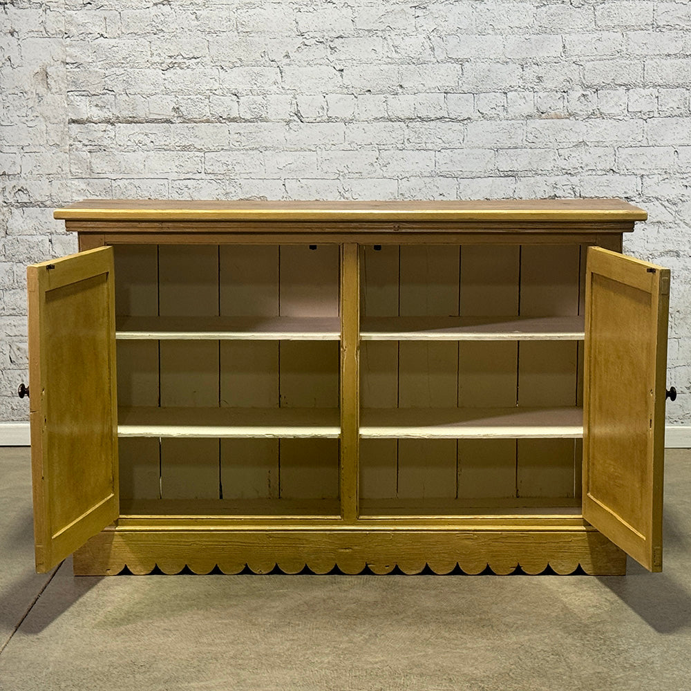 English Pine Victorian Painted Cupboard