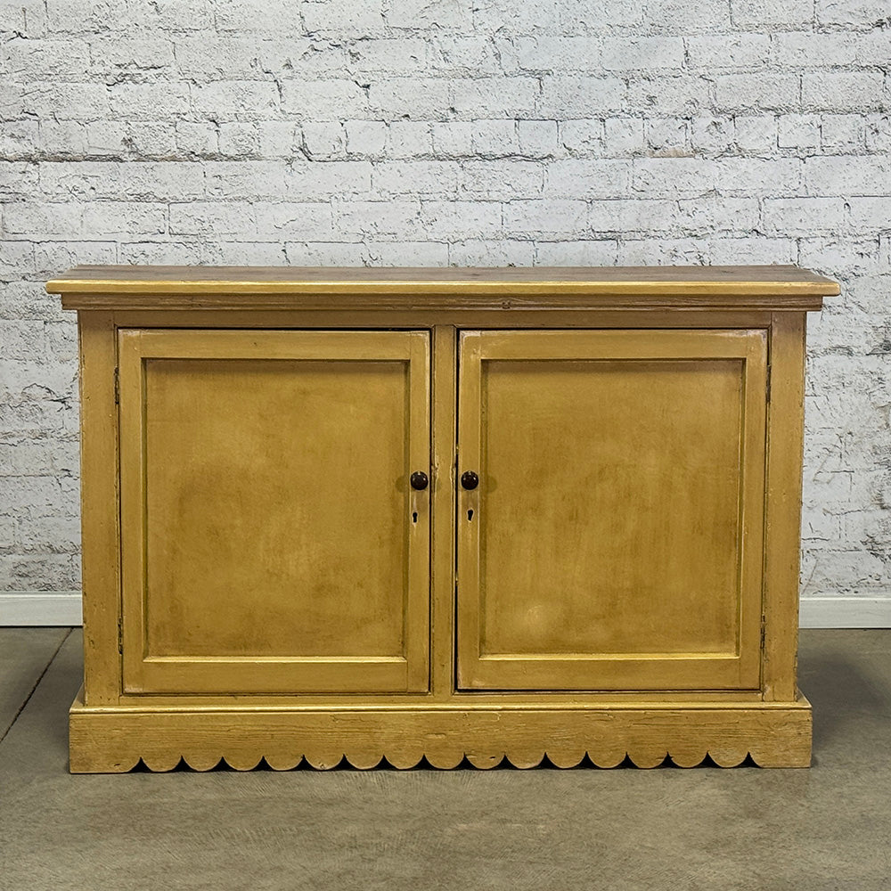 English Pine Victorian Painted Cupboard