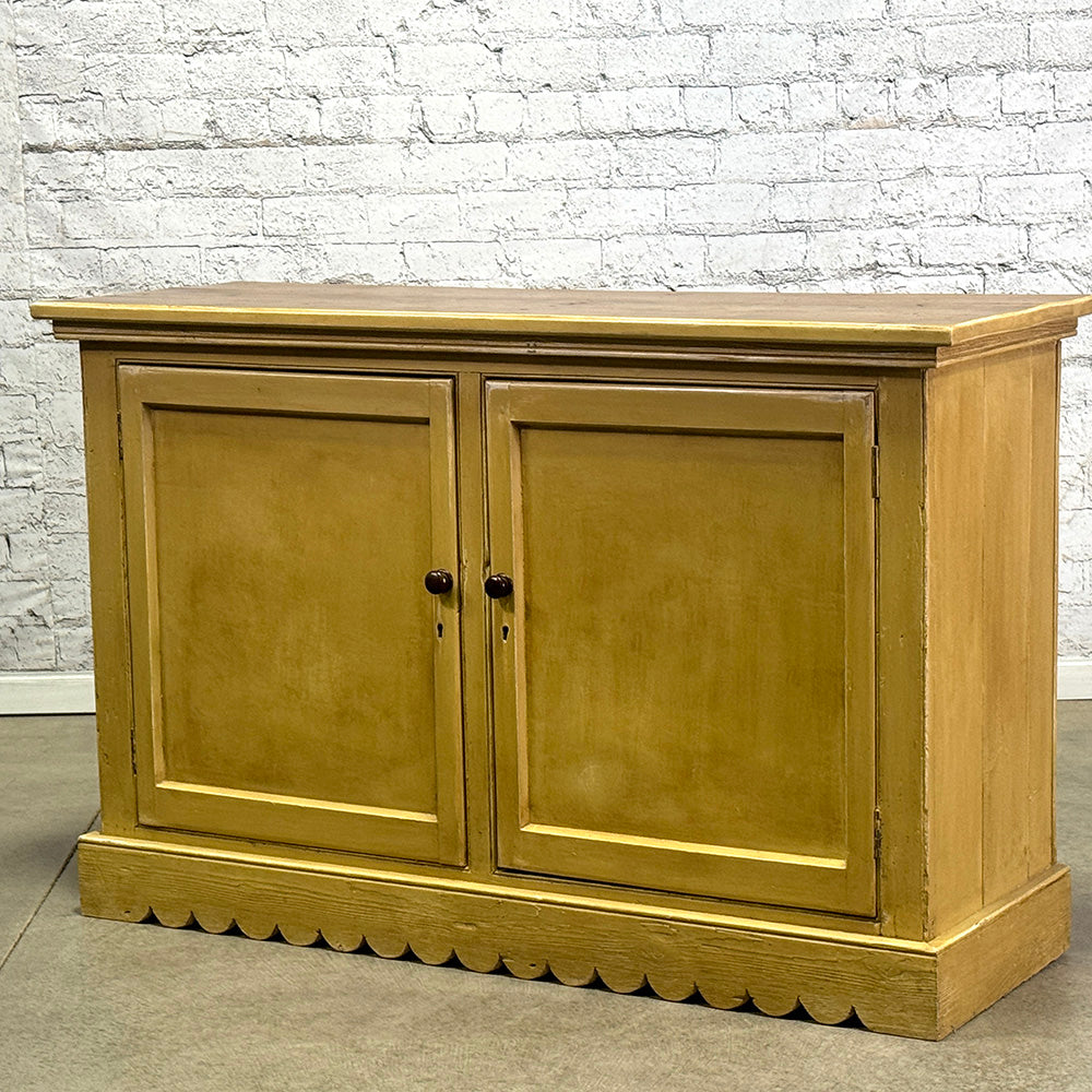 English Pine Victorian Painted Cupboard