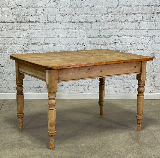 Antique Pine Table with Drawer c.1880