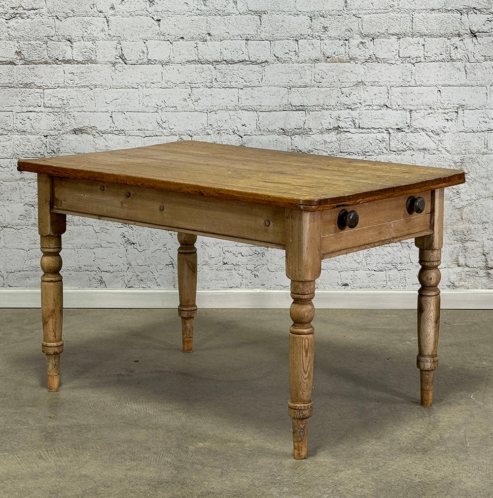 Antique Pine Table with Drawer c.1880