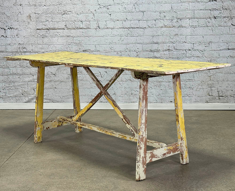 Antique Painted Catalan Pasting Table c.1850